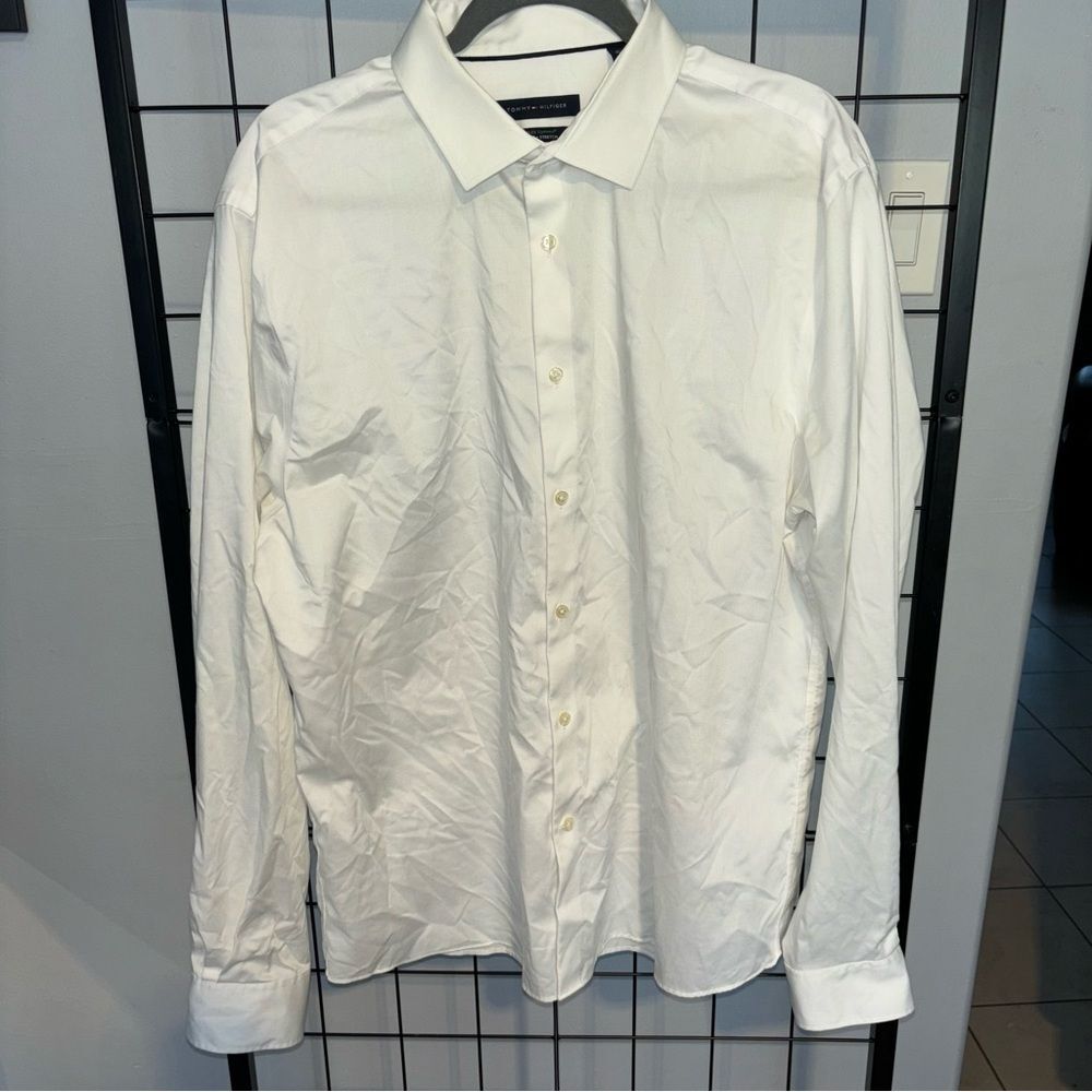 Tommy Hilfiger White Men's Button Down Shirt EUC